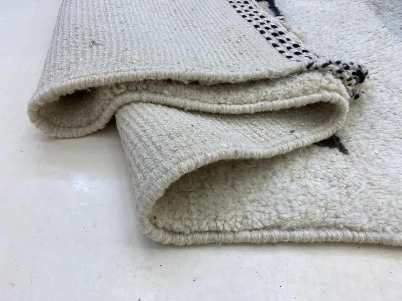 Tapis Berbères Beni Mrirt Laine Fait Main Azlif - Cubist Ochre