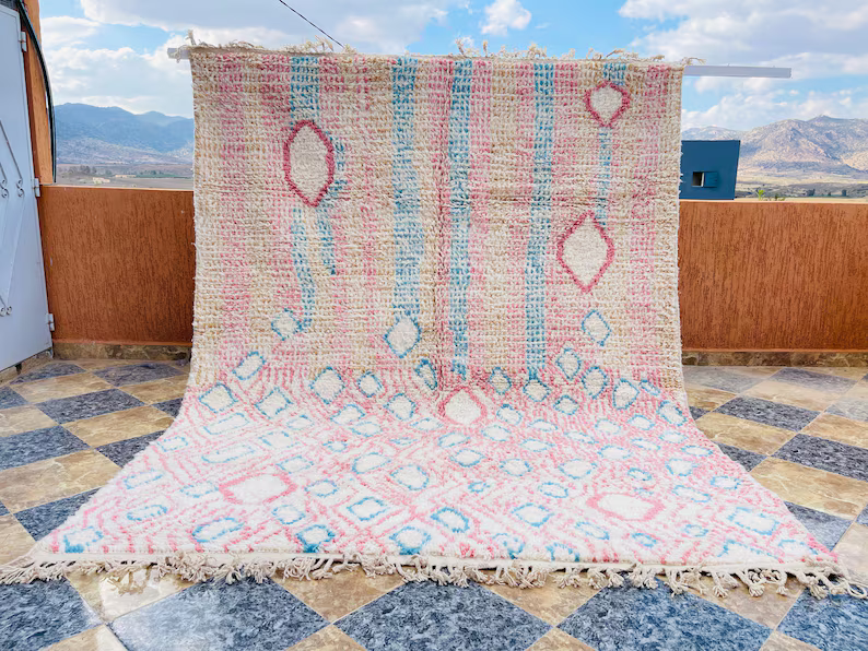 Tapis Berbères Azilal 100% Laine Fait Main | Azlif – Aurore