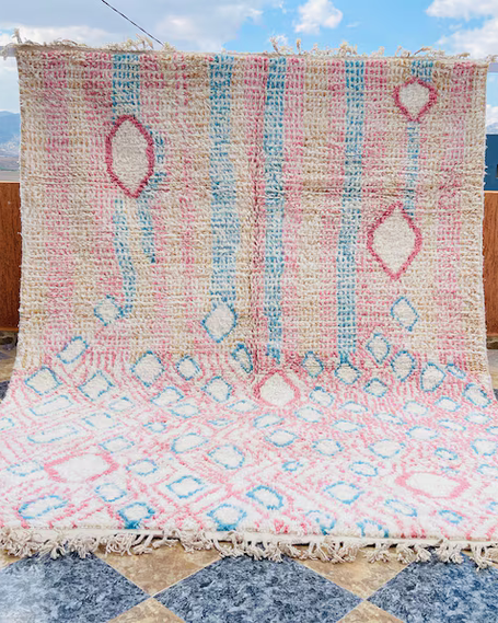 Tapis Berbères Azilal 100% Laine Fait Main | Azlif – Aurore