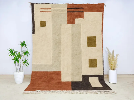 Tapis Beni Ouarain 100% Laine Fait Main | Azlif – Kasbah