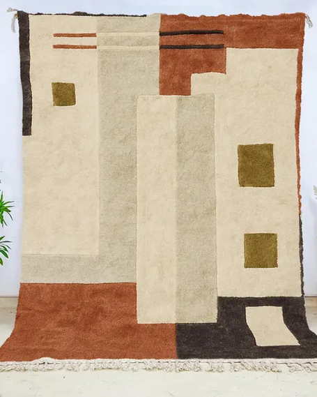 Tapis Beni Ouarain 100% Laine Fait Main | Azlif – Kasbah