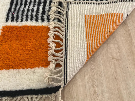 Tapis Berbères Beni Ouarain Laine Fait Main Azlif - Saffron Art