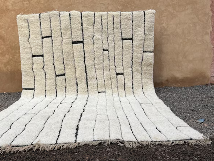 Tapis Berbères Beni Ouarain 100% Laine Fait Main | Azlif – Linear