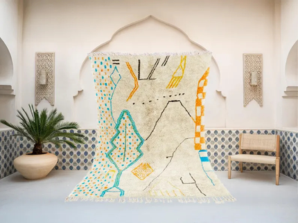 Tapis Berbères Azilal 100% Laine Fait Main | Azlif – Souk