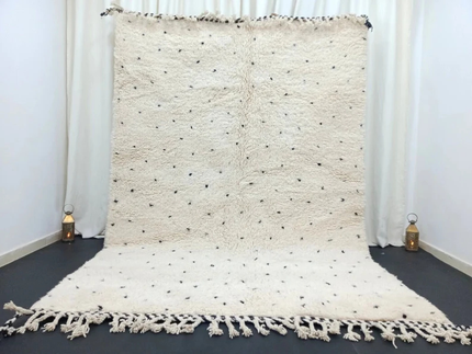 Tapis Berbères Beni Ouarain 100% Laine Fait Main | Azlif – Polka Cloud