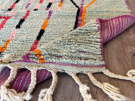 Tapis Berbères Azilal Laine Fait Main Azlif - The Sage Garden