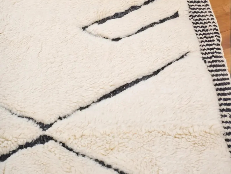 Tapis Berbères Mrirt Laine Fait Main Azlif - Gravure