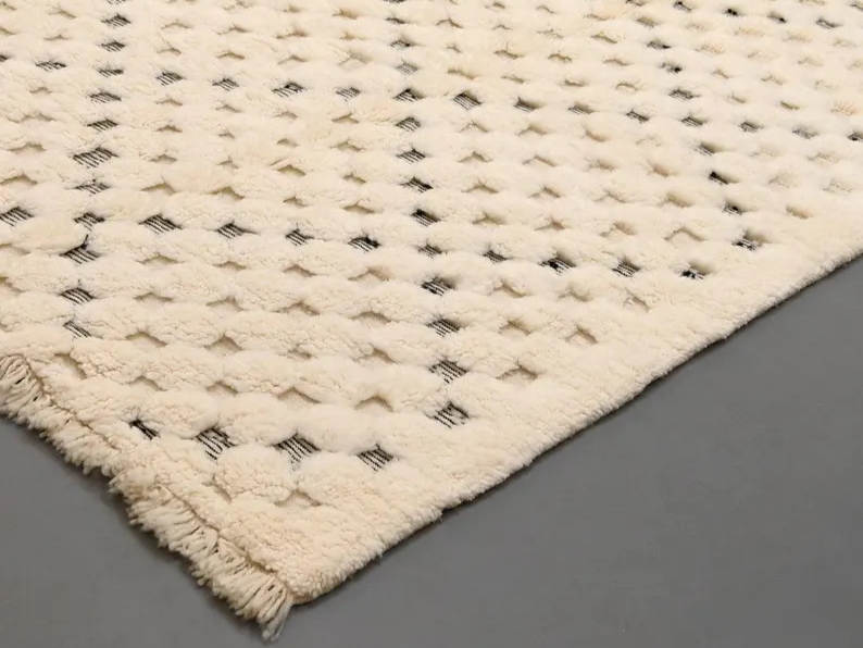 Tapis Berbères Mrirt Laine Fait Main Azlif - Damier
