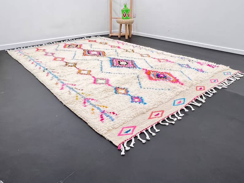 Tapis Berbères Azilal Laine Fait Main Azlif - Festival