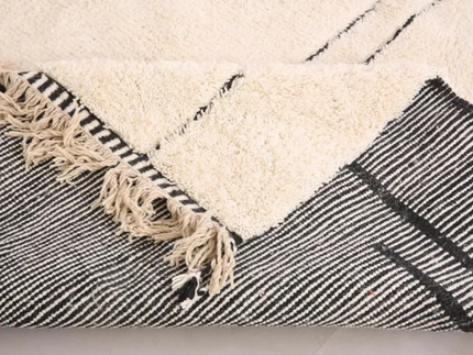 Tapis Berbères Beni Ouarain Laine Fait Main Azlif - Abstract Line