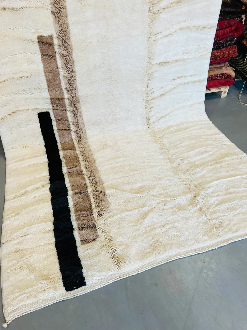 Tapis Berbères Mrirt Laine Fait Main Azlif - Épure