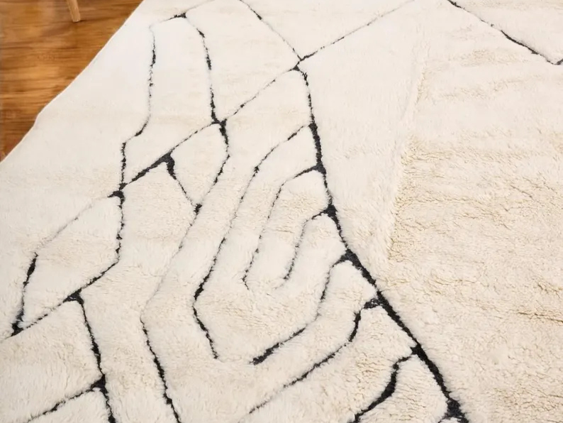 Tapis Berbères Mrirt Laine Fait Main Azlif - Gravure