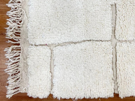 Tapis Beni Ouarain Laine Fait Main Azlif - Silence