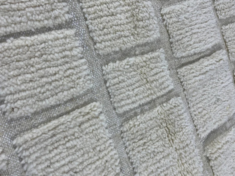 Tapis Berbères Azilal Laine Fait Main Azlif - Carrés