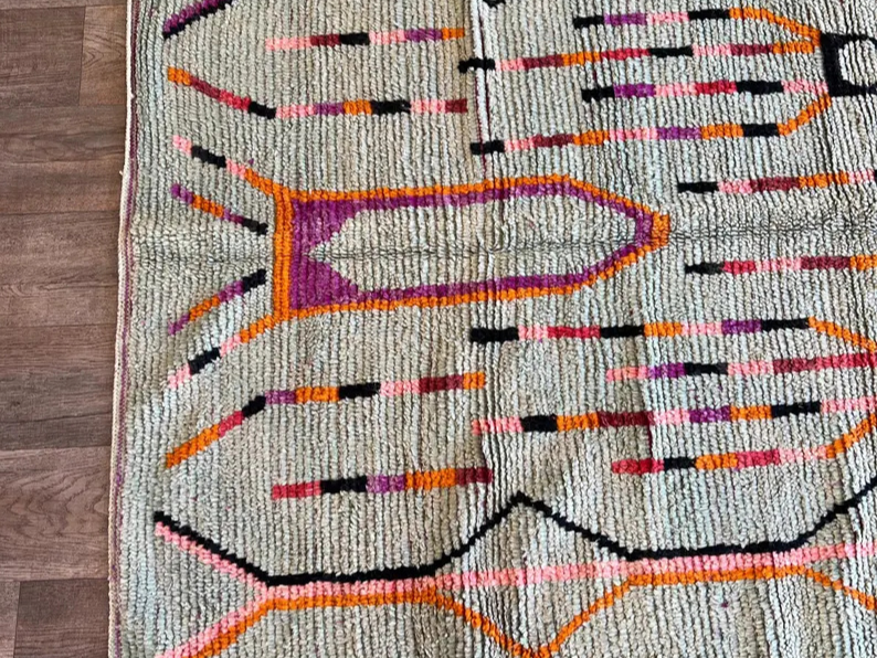 Tapis Berbères Azilal Laine Fait Main Azlif - The Sage Garden
