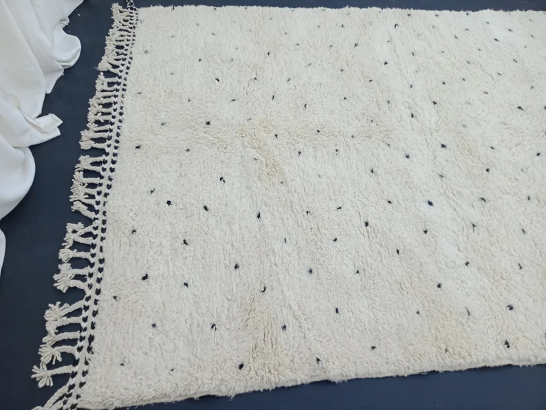 Tapis Berbères Beni Ouarain Laine Fait Main Azlif - Polka Cloud