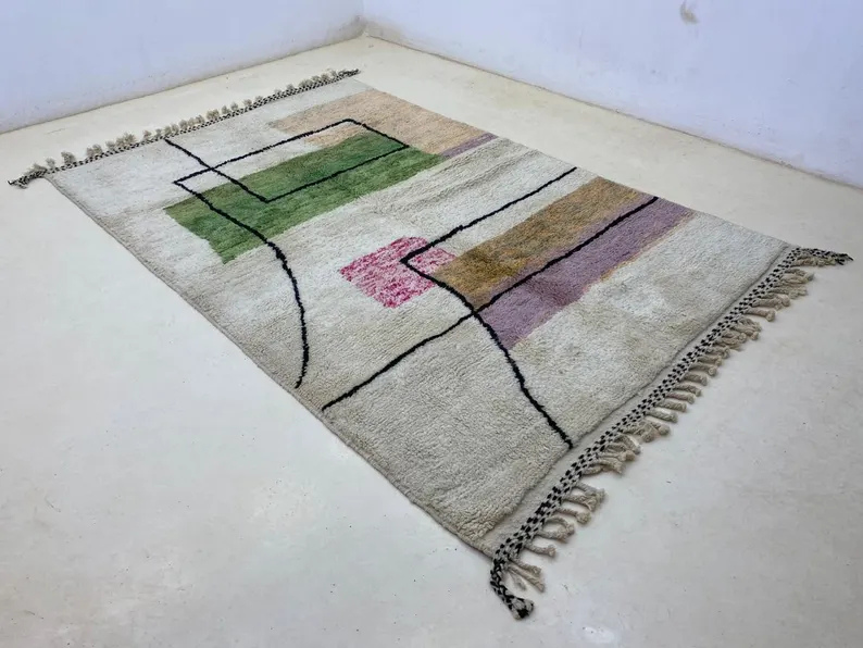 Tapis Berbères Mrirt Laine Fait Main Azlif - Bauhaus