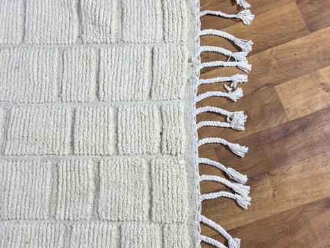 Tapis Berbères Azilal Laine Fait Main Azlif - Carrés