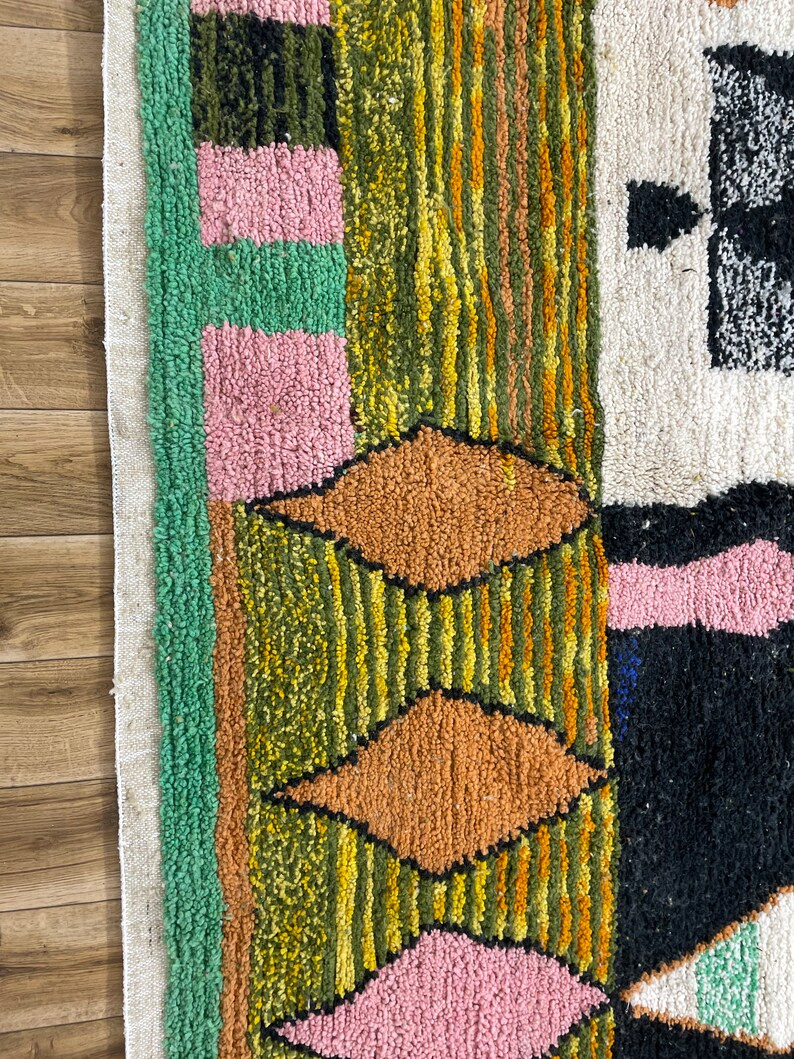 Tapis Berbères Azilal Laine Fait Main Azlif - Picasso