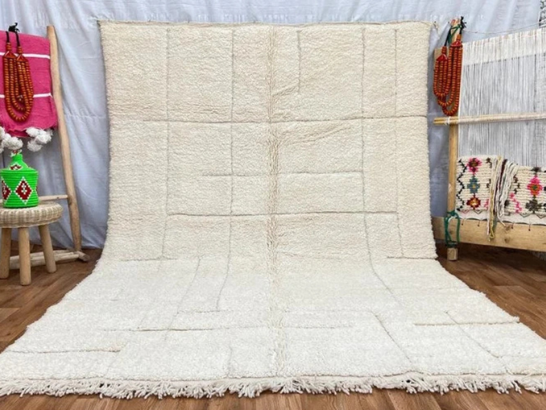 Tapis Beni Ouarain 100% Laine Fait Main | Azlif – Silence