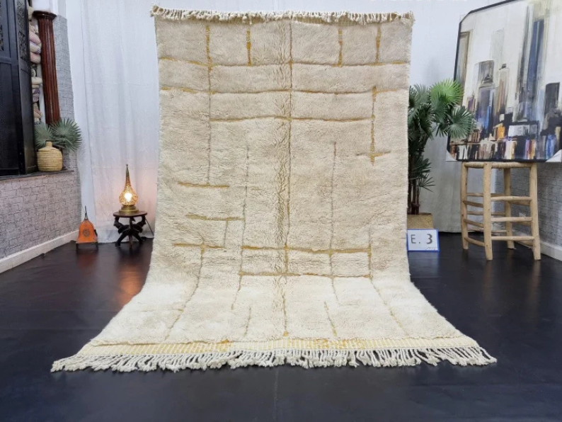 Tapis Berbères Mrirt 100% Laine Fait Main | Azlif – Saffron