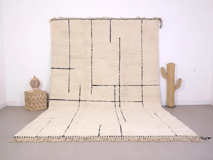 Tapis Berbères Beni Ouarain 100% Laine Fait Main | Azlif – Abstract Line